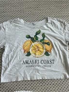 Amalfi Coast Lemon Graphic Tee - White
